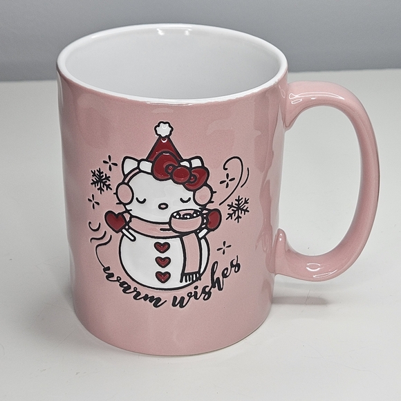 Sanrio Hello Kitty Christmas  Winter Warm Wishes Pink Mug New - Picture 12 of 12